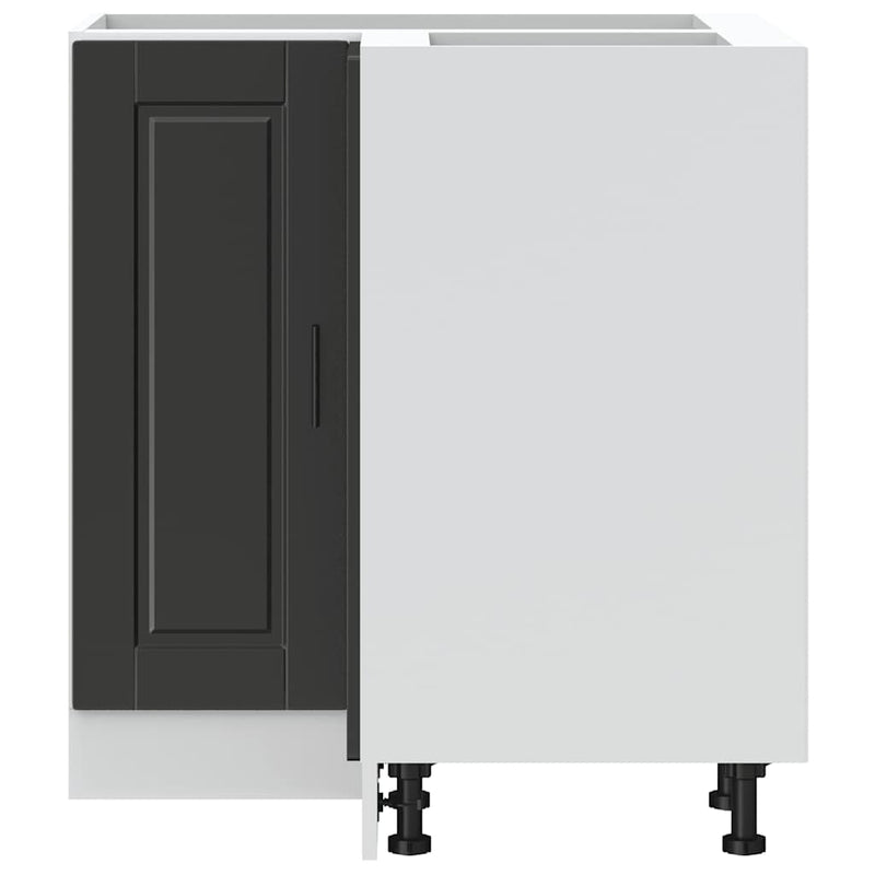 vidaXL Kitchen Corner Base Cabinet "Porto" Black Engineered Wood