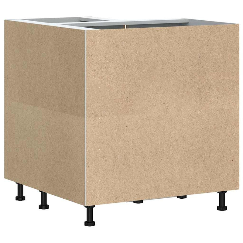 vidaXL Kitchen Corner Base Cabinet "Porto" Black Engineered Wood