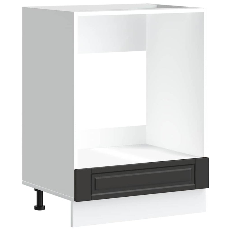 vidaXL Oven Cabinet "Porto" Black Engineered Wood