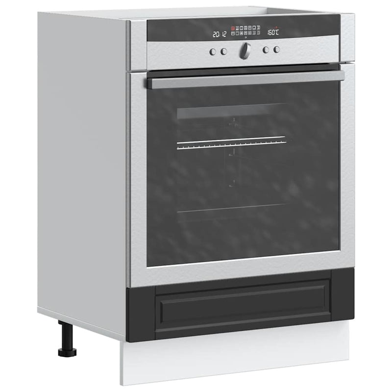 vidaXL Oven Cabinet "Porto" Black Engineered Wood