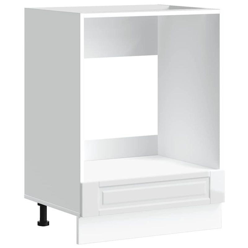 vidaXL Oven Cabinet "Porto" High Gloss White Engineered Wood