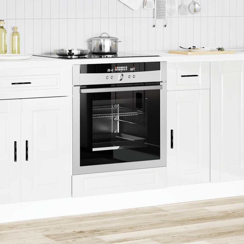 vidaXL Oven Cabinet "Porto" High Gloss White Engineered Wood
