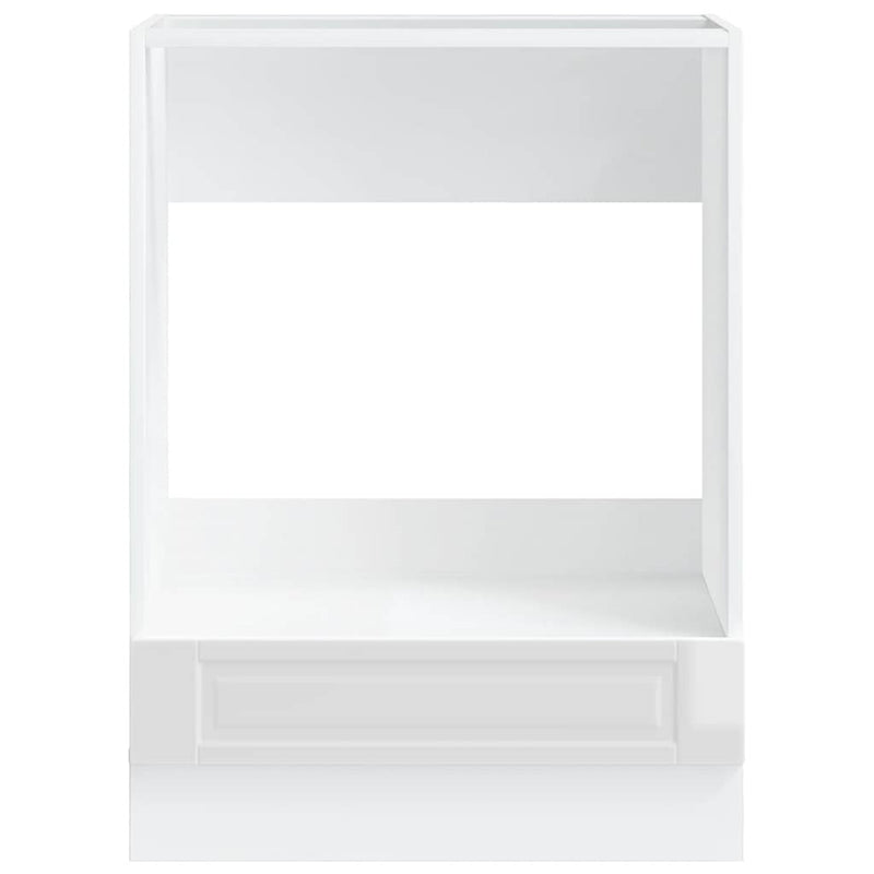 vidaXL Oven Cabinet "Porto" High Gloss White Engineered Wood