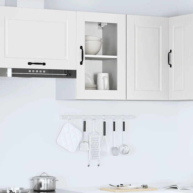 Kitchen Wall Cabinet with Glass Door Porto White