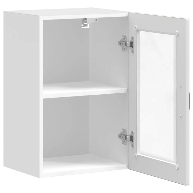 Kitchen Wall Cabinet with Glass Door Porto White