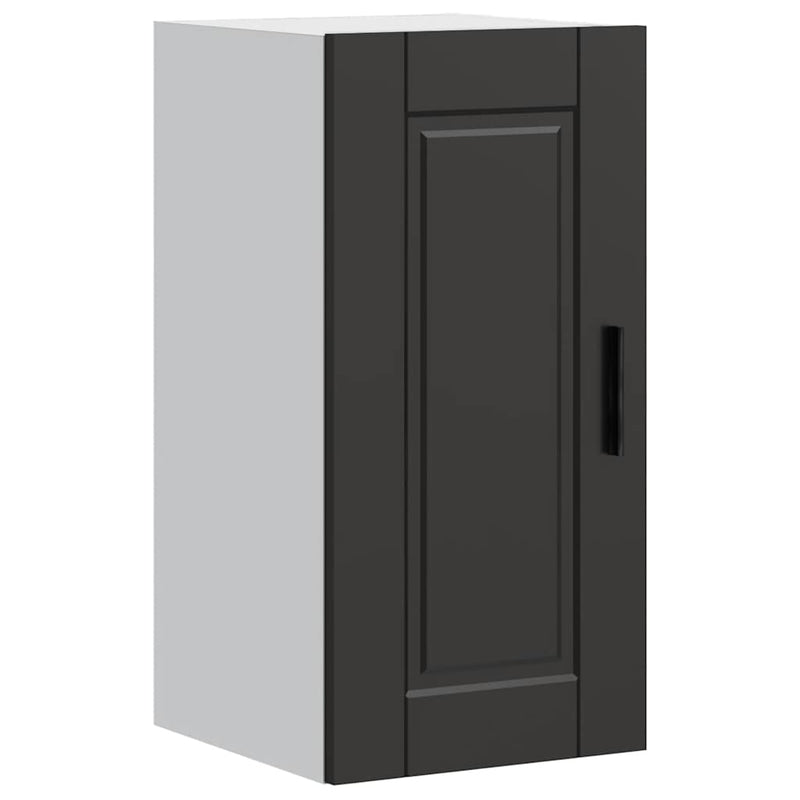 vidaXL Kitchen Wall Cabinet "Porto" Black Engineered Wood