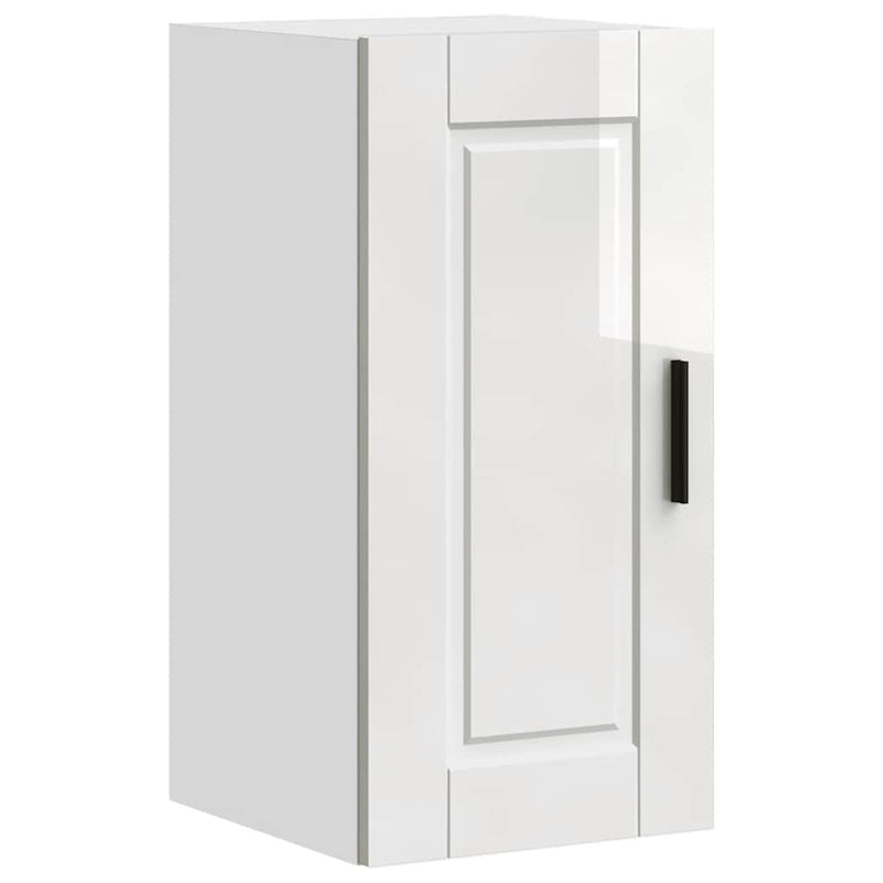 vidaXL Kitchen Wall Cabinet "Porto" High Gloss White Engineered Wood