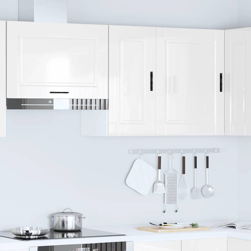 vidaXL Kitchen Wall Cabinet "Porto" High Gloss White Engineered Wood