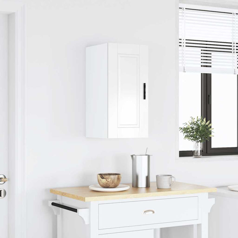 vidaXL Kitchen Wall Cabinet "Porto" High Gloss White Engineered Wood