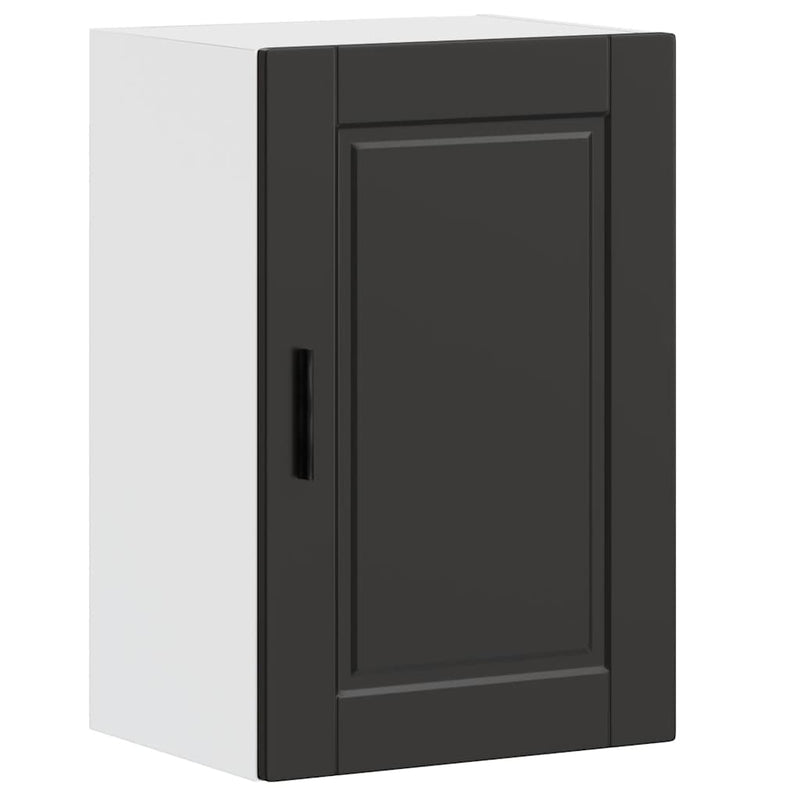 vidaXL Kitchen Wall Cabinet "Porto" Black Engineered Wood