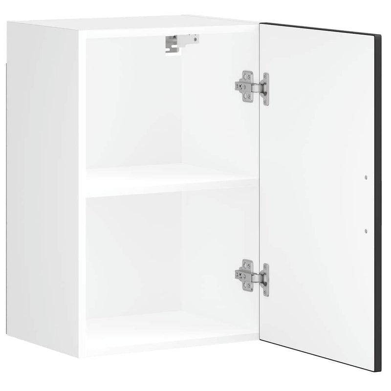 vidaXL Kitchen Wall Cabinet "Porto" Black Engineered Wood