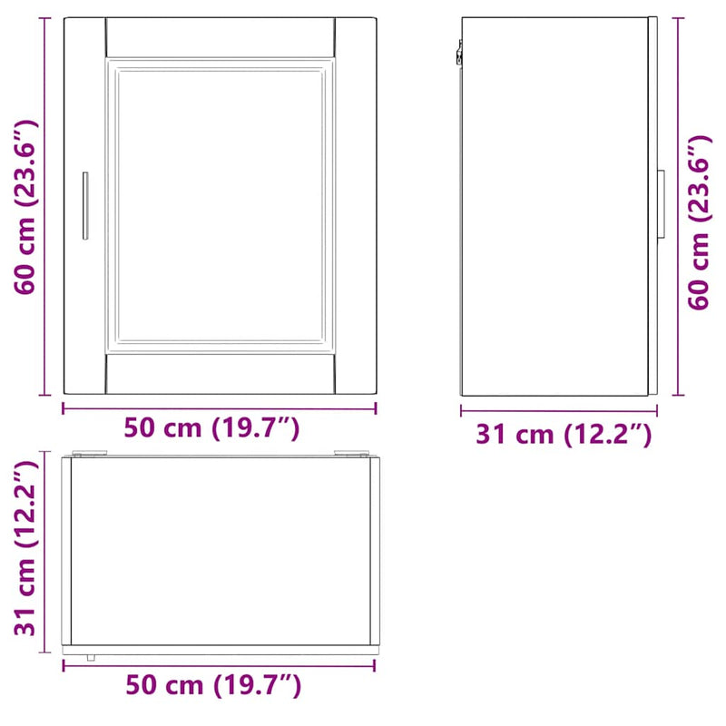 Kitchen Wall Cabinets 2 pcs Porto White Engineered Wood