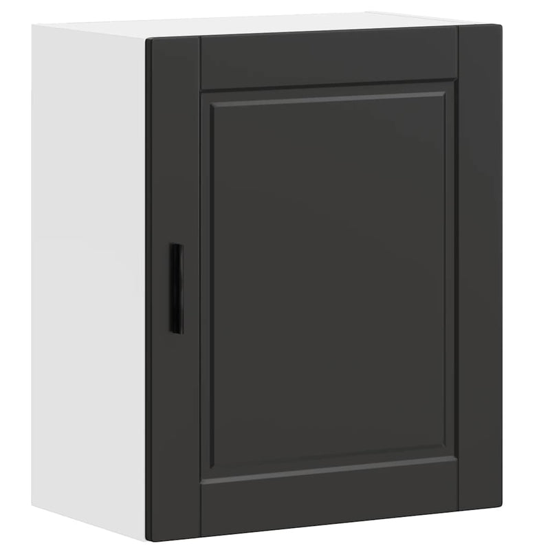 vidaXL Kitchen Wall Cabinet "Porto" Black Engineered Wood