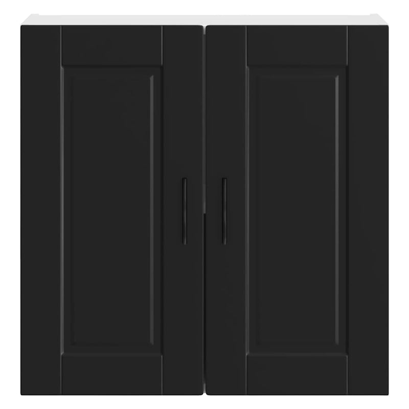 vidaXL Kitchen Wall Cabinet "Porto" Black Engineered Wood