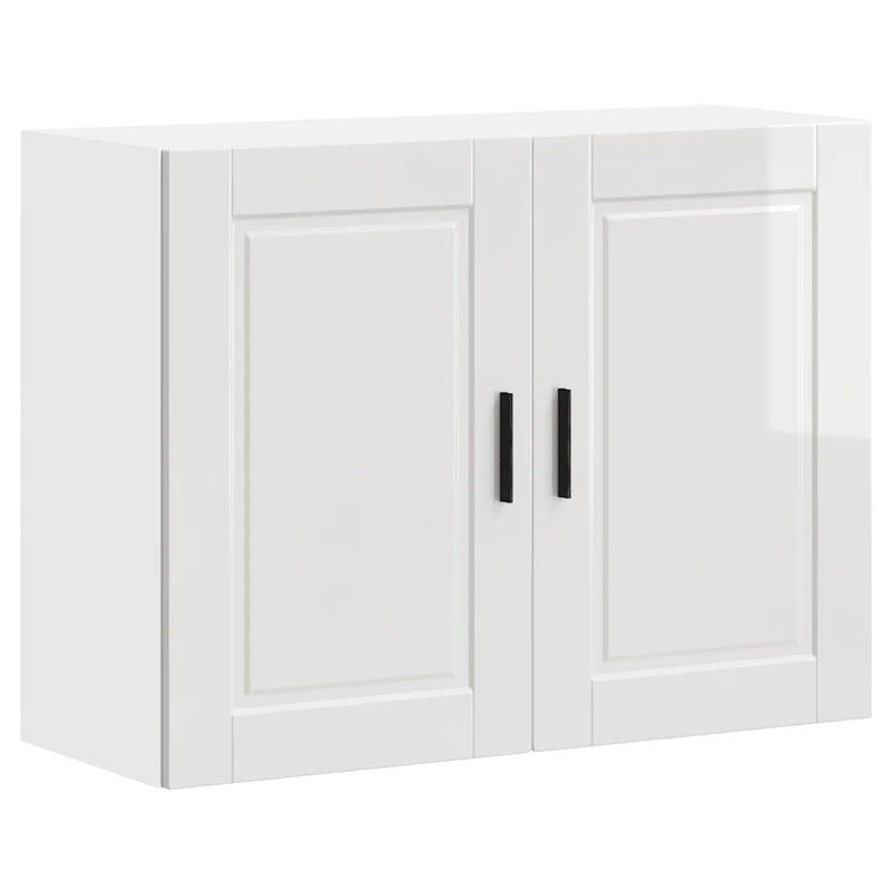 Kitchen Wall Cabinet "Porto" High Gloss White Engineered Wood