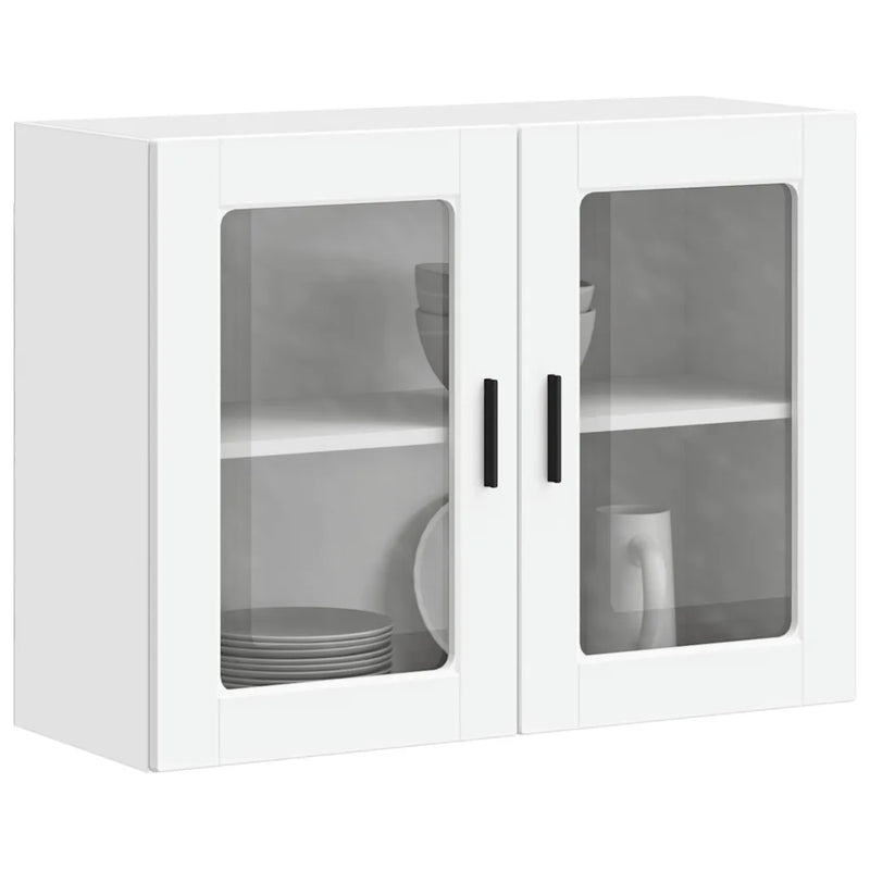 Kitchen Wall Cabinet with Glass Door "Porto" White