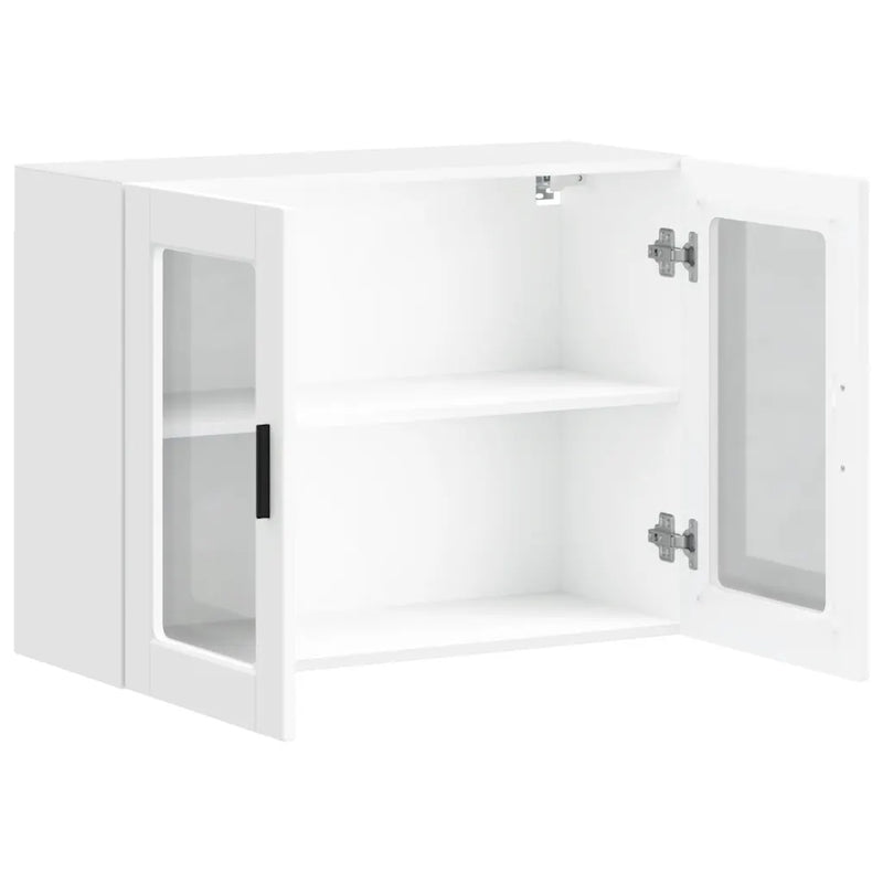 Kitchen Wall Cabinet with Glass Door "Porto" White