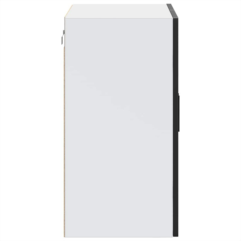 vidaXL Kitchen Wall Cabinet with Glass Door "Porto" Black