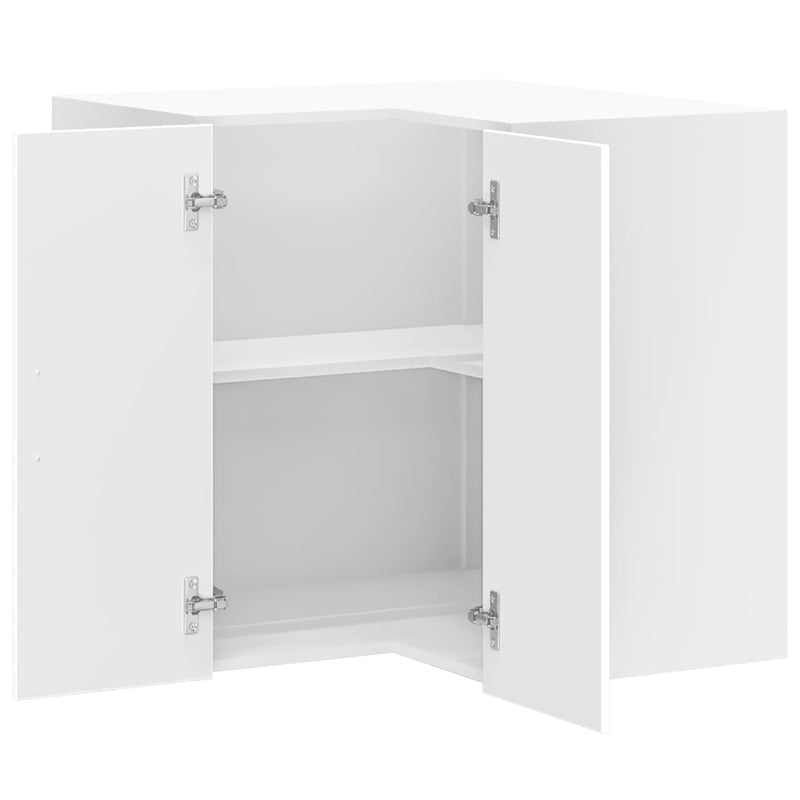 vidaXL Kitchen Wall Corner Cabinet Porto White Engineered Wood