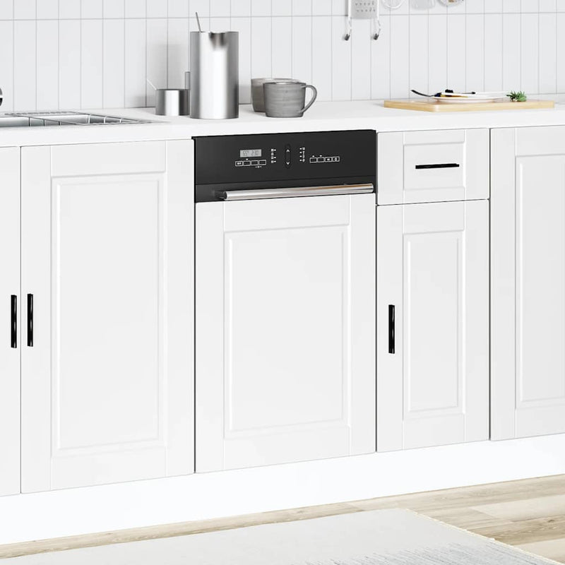 vidaXL Dishwasher Panel Porto White 45x1.5x67 cm Engineered Wood