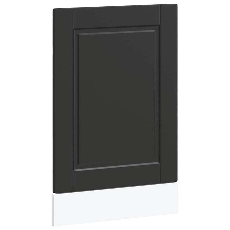 vidaXL Dishwasher Panel "Porto" Black 45x1,5x67 cm Engineered Wood