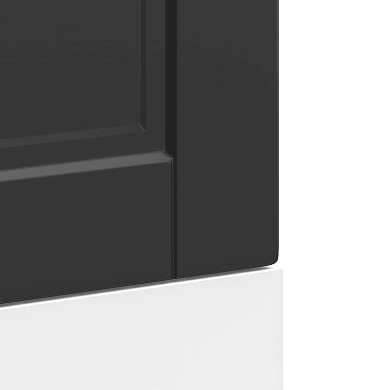 vidaXL Dishwasher Panel "Porto" Black 45x1,5x67 cm Engineered Wood