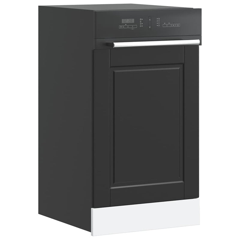 vidaXL Dishwasher Panel "Porto" Black 45x1,5x67 cm Engineered Wood