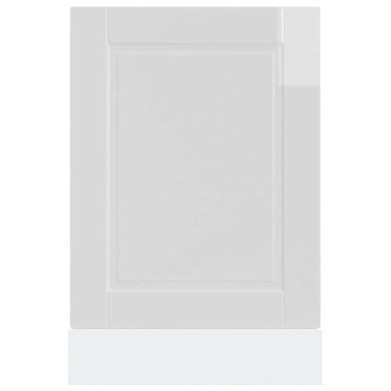vidaXL Dishwasher Panel "Porto" High Gloss White 45x1,5x67 cm Engineered Wood