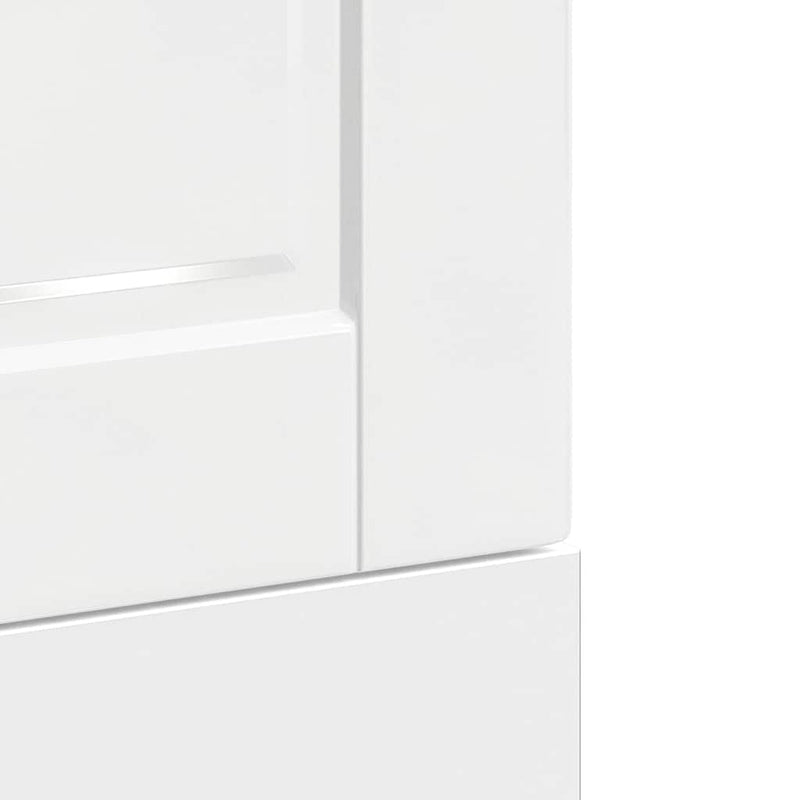 vidaXL Dishwasher Panel "Porto" High Gloss White 45x1,5x67 cm Engineered Wood