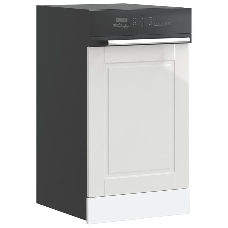 vidaXL Dishwasher Panel "Porto" High Gloss White 45x1,5x67 cm Engineered Wood