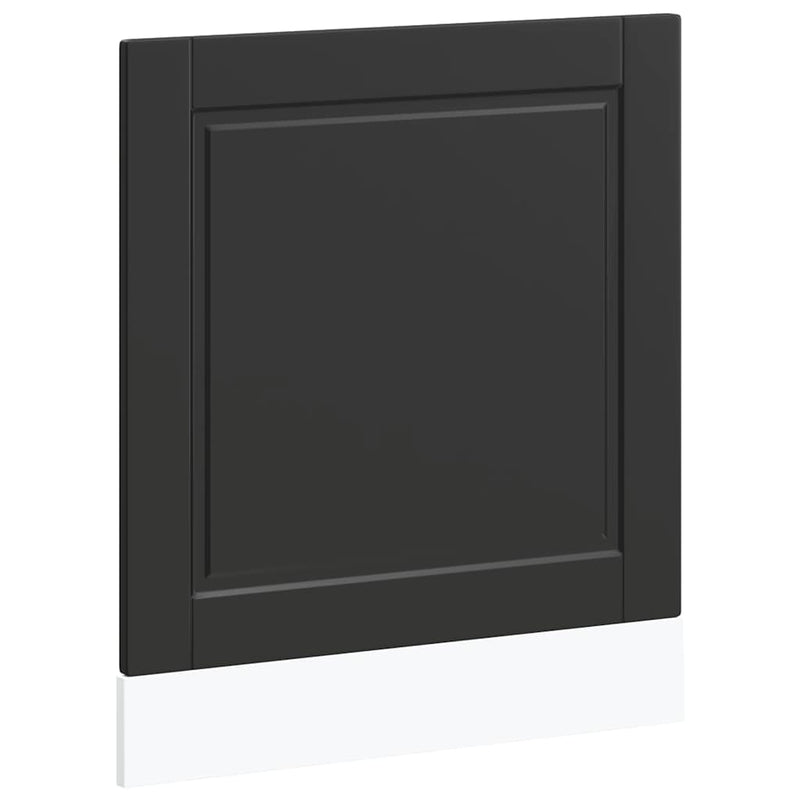 vidaXL Dishwasher Panel "Porto" Black 60x1,5x67 cm Engineered Wood