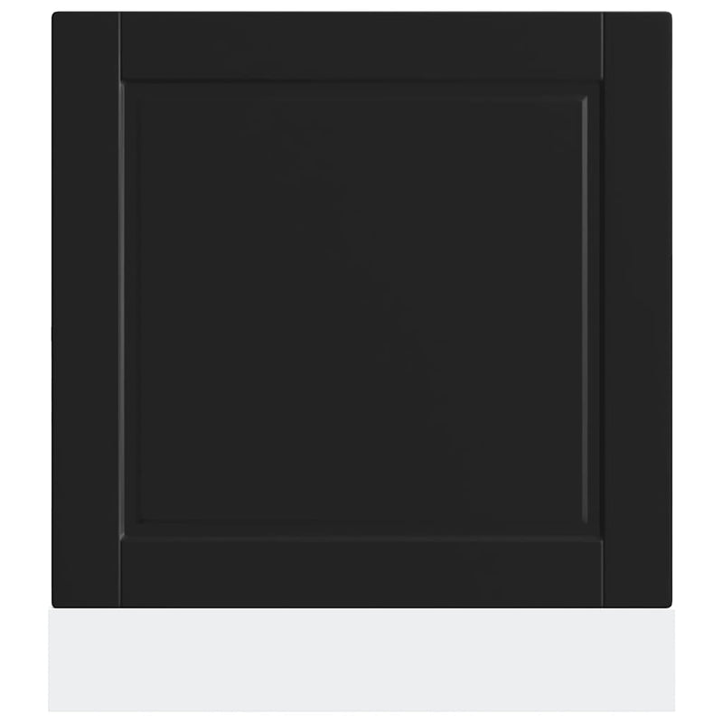 vidaXL Dishwasher Panel "Porto" Black 60x1,5x67 cm Engineered Wood