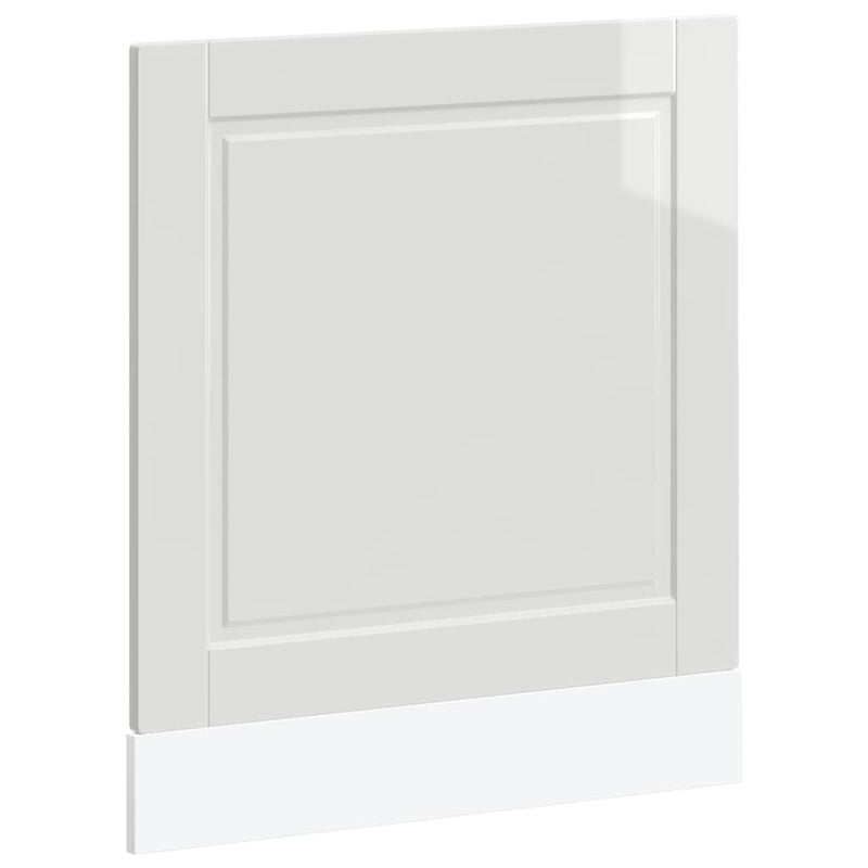 vidaXL Dishwasher Panel "Porto" High Gloss White 60x1,5x67 cm Engineered Wood