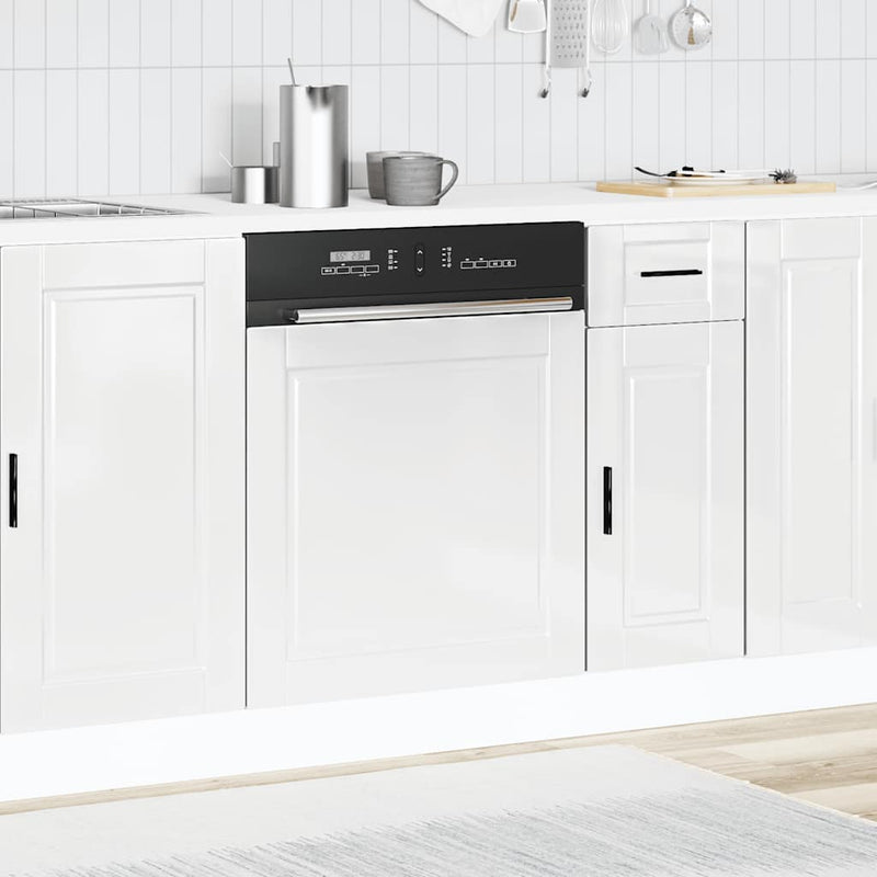 vidaXL Dishwasher Panel "Porto" High Gloss White 60x1,5x67 cm Engineered Wood