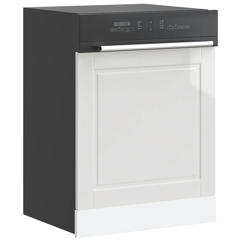 vidaXL Dishwasher Panel "Porto" High Gloss White 60x1,5x67 cm Engineered Wood
