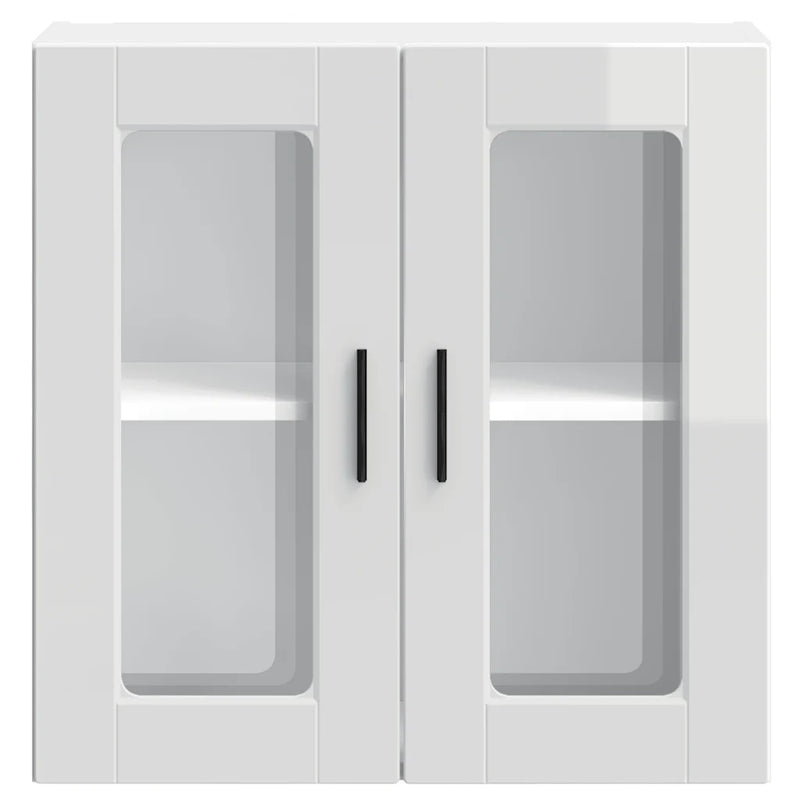 Kitchen Wall Cabinet with Glass Door "Porto" High Gloss White