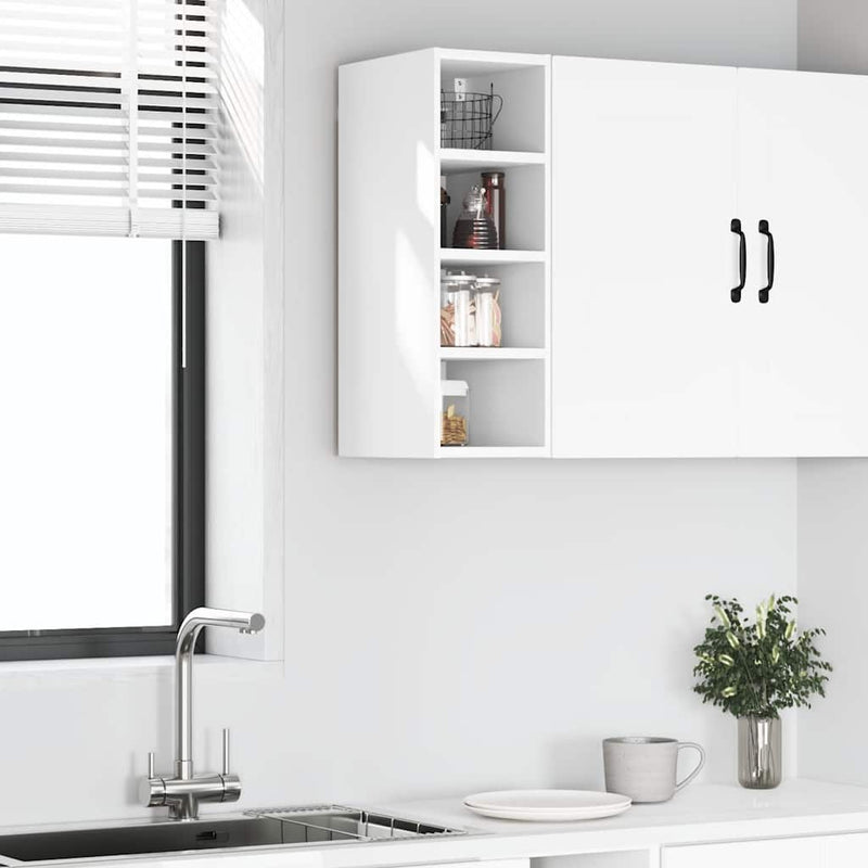 vidaXL Hanging Cabinet "Riga" White 20x29,5x60 cm Engineered Wood