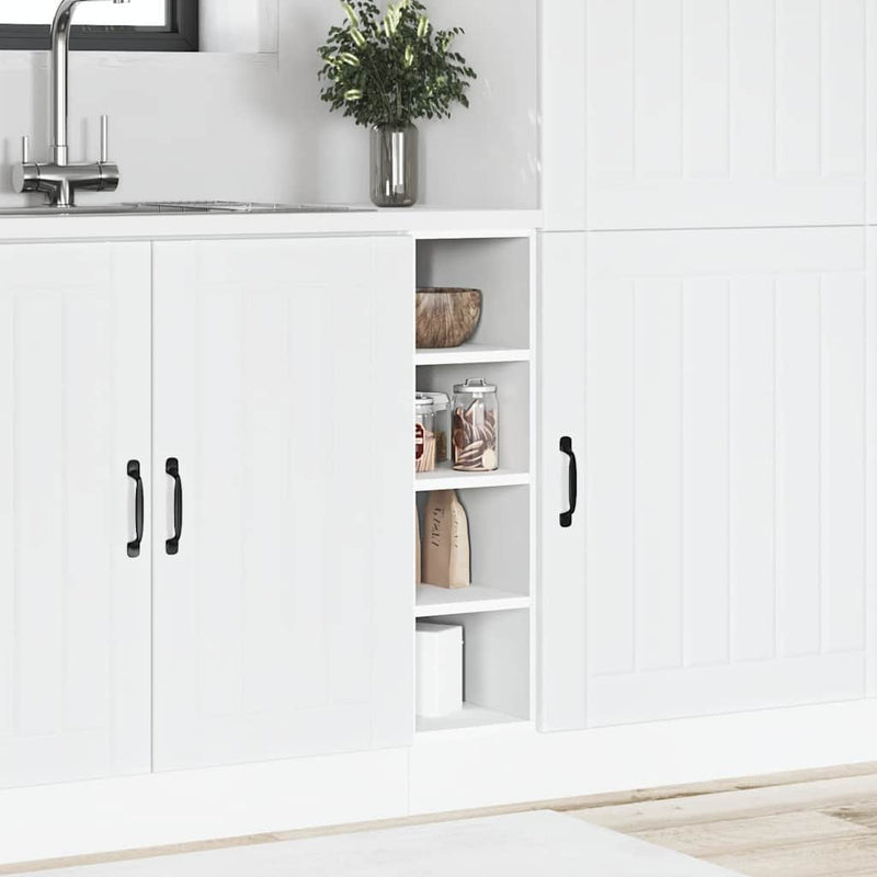 vidaXL Bottom Cabinet "Riga" White 20x44,5x81,5 cm Engineered Wood