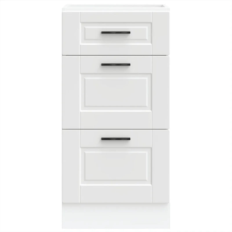 Kitchen Base Cabinet Porto White Engineered Wood