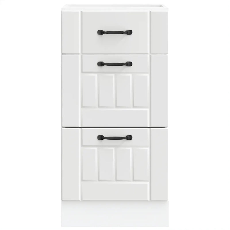 Kitchen Base Cabinet Lucca White Engineered Wood