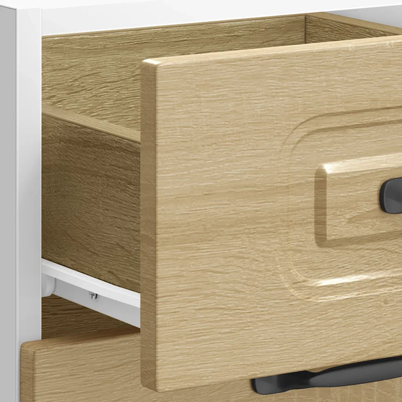 Kitchen Base Cabinet "Kalmar" High Gloss White Engineered Wood