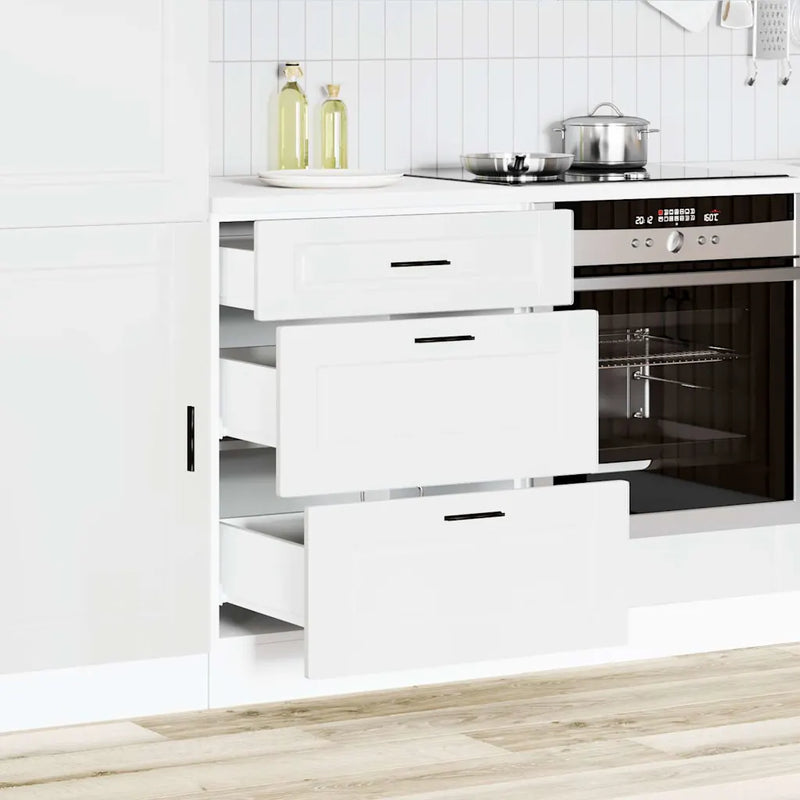 Kitchen Base Cabinet Porto White Engineered Wood