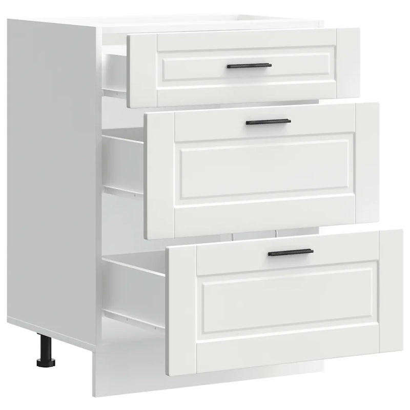 Kitchen Base Cabinet Porto White Engineered Wood