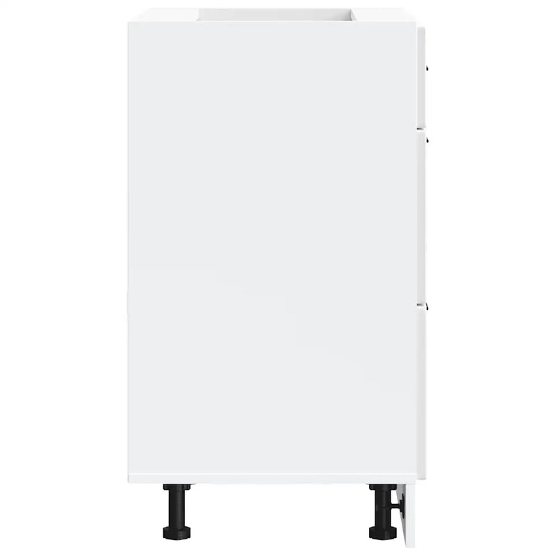 Kitchen Base Cabinet "Porto" High Gloss White Engineered Wood