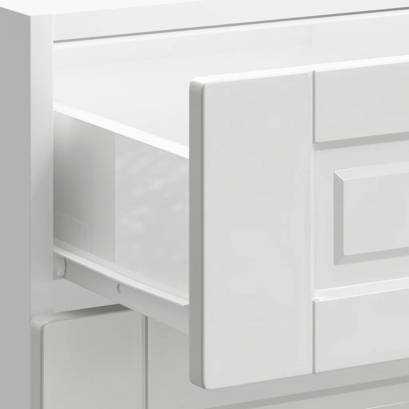 Kitchen Base Cabinet "Porto" High Gloss White Engineered Wood