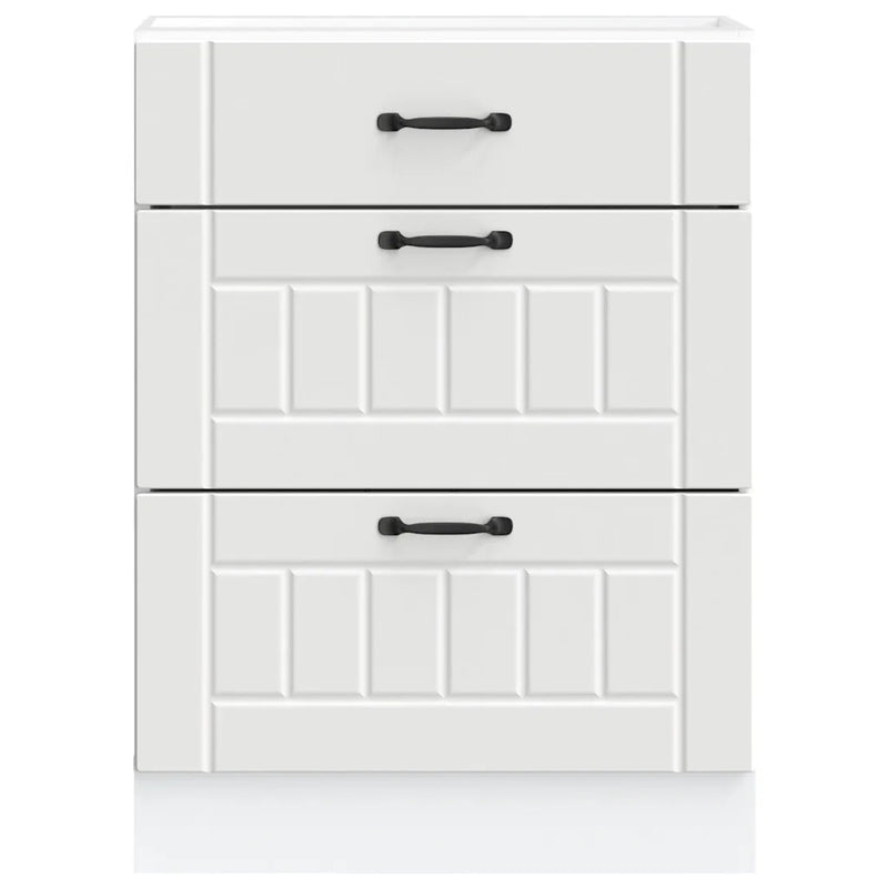 Kitchen Base Cabinet Lucca White Engineered Wood