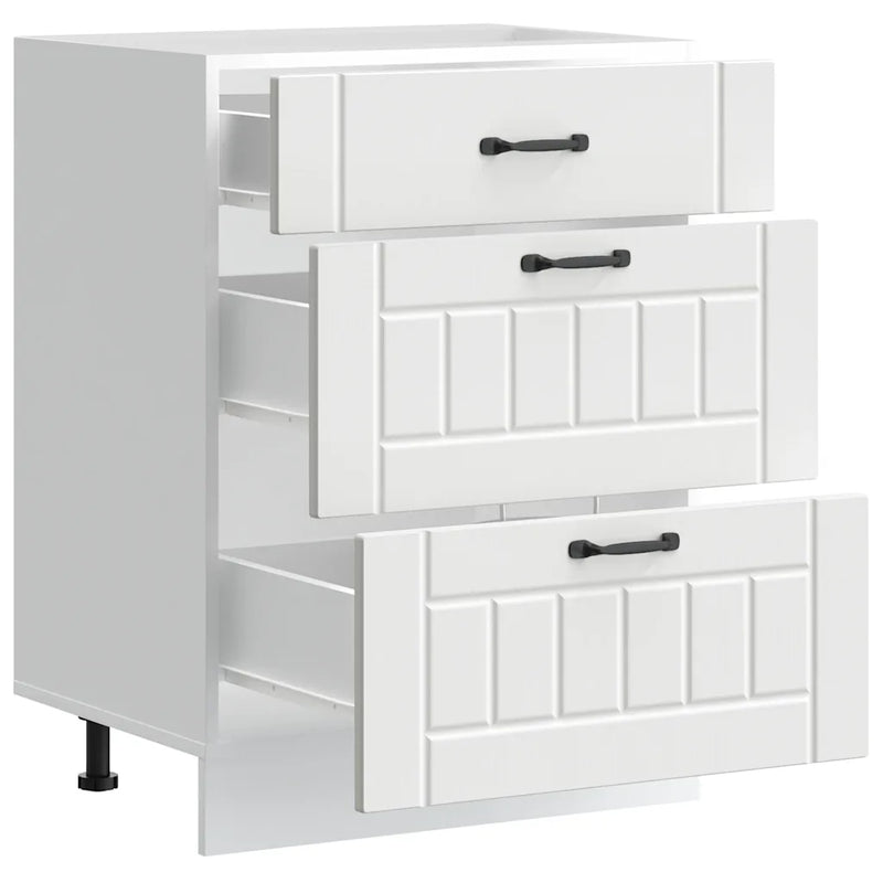 Kitchen Base Cabinet Lucca White Engineered Wood
