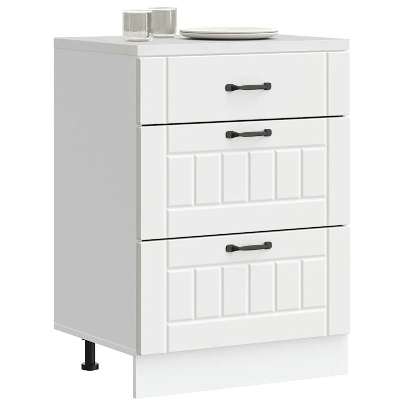 Kitchen Base Cabinet Lucca White Engineered Wood