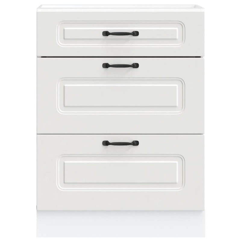 vidaXL Kitchen Base Cabinet Kalmar White Engineered Wood