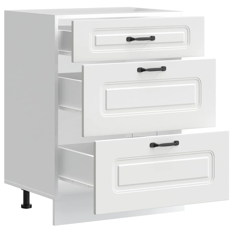 vidaXL Kitchen Base Cabinet Kalmar White Engineered Wood